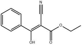 Ethyl (2Z)-2-cyano-3-hydroxy-3-phenylprop-2-enoate 结构式