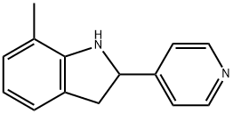 1H-Indole,2,3-dihydro-7-methyl-2-(4-pyridinyl)-(9CI) 化学構造式