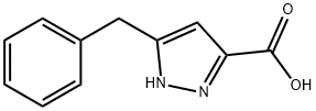 1H-Pyrazole-3-carboxylic acid, 5-(phenylMethyl)- 化学構造式