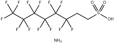 1-Octanesulfonic acid, 3,3,4,4,5,5,6,6,7,7,8,8,8-tridecafluoro-, ammonium salt Structure