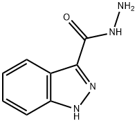 1H-インダゾール-3-カルボヒドラジド 化学構造式