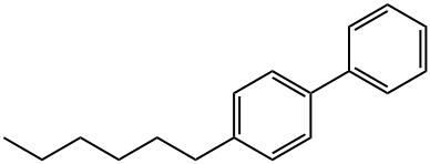 4-ヘキシルビフェニル 化学構造式
