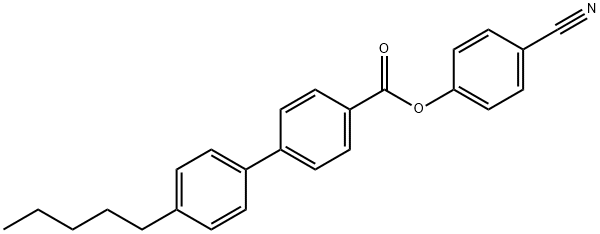 4'-Pentyl-4-biphenylcarboxylic acid p-cyanophenyl ester Structure