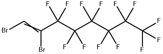 1,2-Dibromo-3,3,4,4,5,5,6,6,7,7,8,8,8-tridecafluorooct-1-ene, 1,2-Dibromo-1-(perfluorohex-1-yl)ethylene Structure