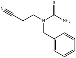 Thiourea,  N-(2-cyanoethyl)-N-(phenylmethyl)- 化学構造式