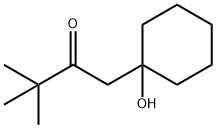 1-(1-ヒドロキシシクロヘキシル)-3,3-ジメチルブタン-2-オン 化学構造式