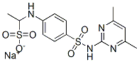 sodium 1-[[4-[[(4,6- dimethyl-2-pyrimidinyl)amino]sulphonyl]phenyl]amino]ethanesulphonate Struktur
