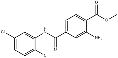 2-氨基-4-(2,5-二氯苯甲酰胺基)苯甲酸甲酯, 59673-82-4, 结构式