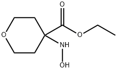 2H-Pyran-4-carboxylicacid,tetrahydro-4-(hydroxyamino)-,ethylester(9CI) Struktur