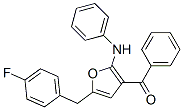 Methanone,  [5-[(4-fluorophenyl)methyl]-2-(phenylamino)-3-furanyl]phenyl- Structure