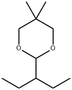 2-(1-エチルプロピル)-5,5-ジメチル-1,3-ジオキサン 化学構造式