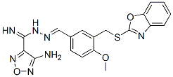 596832-28-9 1,2,5-Oxadiazole-3-carboximidicacid,4-amino-,[[3-[(2-benzoxazolylthio)methyl]-4-methoxyphenyl]methylene]hydrazide(9CI)