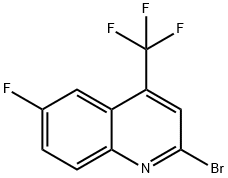 2-溴-6-氟-4-三氟甲基喹啉, 596845-30-6, 结构式