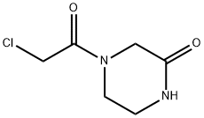 4-(2-クロロアセチル)ピペラジン-2-オン 化学構造式