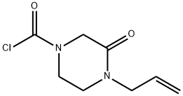 1-Piperazinecarbonyl chloride, 3-oxo-4-(2-propenyl)- (9CI) Structure