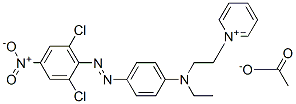 1-[2-[[4-[(2,6-dichloro-4-nitrophenyl)azo]phenyl]ethylamino]ethyl]pyridinium acetate Structure