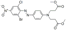 methyl N-[4-[(2-bromo-6-chloro-4-nitrophenyl)azo]phenyl]-N-(3-methoxy-3-oxopropyl)-beta-alaninate|N-[4-[(2-溴-6-氯-4-硝基苯基)偶氮]苯基]-N-(3-甲氧基-3-氧代丙基)-Β-丙氨酸甲酯(9CL)