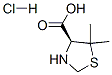 (S)-5,5-dimethylthiazolidine-4-carboxylic acid hydrochloride,59712-84-4,结构式