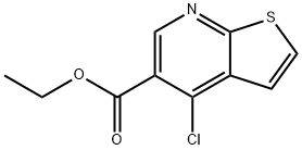 4-氯-噻吩并[2,3-B]吡啶-5-甲酸乙酯 结构式