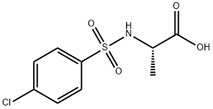 2-([(4-CHLOROPHENYL)SULFONYL]AMINO)PROPANOIC ACID 化学構造式