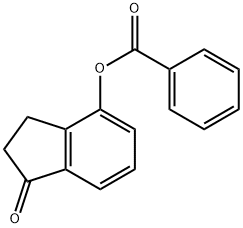 安息香酸1-オキソ-2,3-ジヒドロ-1H-インデン-4-イル 化学構造式