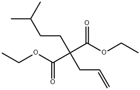 diethyl (3-methylbutyl)allylmalonate Structure