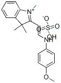 2-[2-[(4-メトキシフェニル)アミノ]エテニル]-1,3,3-トリメチル-3H-インドリウム・水素スルファート 化学構造式