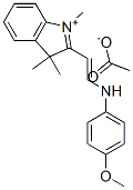 2-[2-[(4-methoxyphenyl)amino]vinyl]-1,3,3-trimethyl-3H-indolium acetate 化学構造式