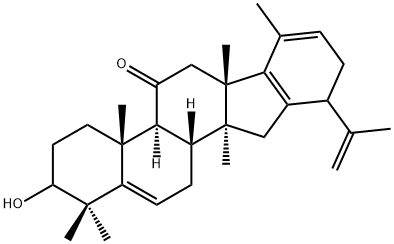 3-Hydroxy-16,24-cyclolanosta-5,16,20(22),25-tetren-11-one Struktur