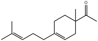 1-[1-methyl-4-(4-methyl-3-pentenyl)-3-cyclohexen-1-yl]ethan-1-one Struktur