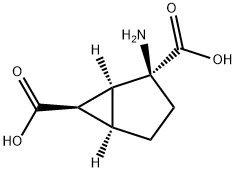 Bicyclo[3.1.0]hexane-2,6-dicarboxylic acid, 2-amino-, (1S,2S,5R,6R)- (9CI) Structure