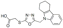 Acetic acid, [[5-[(1,2,3,4-tetrahydro-9H-carbazol-9-yl)methyl]-1,3,4-oxadiazol-2-yl]thio]- (9CI),597545-38-5,结构式