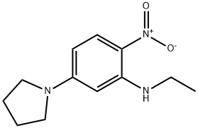 Benzenamine, N-ethyl-2-nitro-5-(1-pyrrolidinyl)- (9CI) 化学構造式