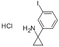 Cyclopropanamine, 1-(3-iodophenyl)-, hydrochloride (1:1)Cyclopropanamine, 1-(3-iodophenyl)-, hydrochloride (1:1) 化学構造式