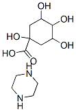 piperazine 1,3,4,5-tetrahydroxycyclohexane-1-carboxylate Structure