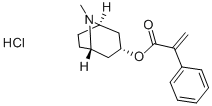 α-メチレンベンゼン酢酸(1β,5β)-8-メチル-8-アザビシクロ[3.2.1]オクタン-3α-イル・塩酸塩 化学構造式