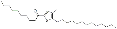 1-Decanone, 1-(4-methyl-5-tridecyl-2-thienyl)- Struktur