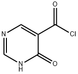 5-Pyrimidinecarbonyl chloride, 1,4-dihydro-4-oxo- (9CI) 化学構造式