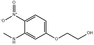 2-[3-(メチルアミノ)-4-ニトロフェノキシ]エタノール 化学構造式