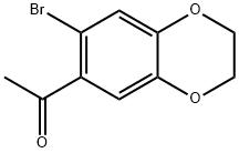 2-ブロモ-4,5-エチレンジオキシアセトフェノン 臭化物 化学構造式