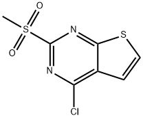 4-氯-2-(甲磺酰基)噻吩并[2,3-D]嘧啶,598298-11-4,结构式