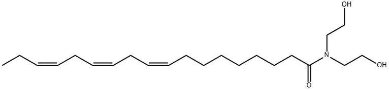 (9Z,12Z,15Z)-N,N-bis(2-hydroxyethyl)-9,12,15-octadecatrienamide 结构式