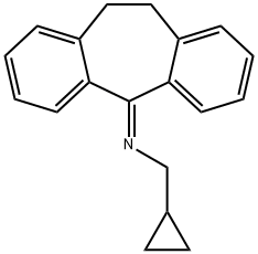 N-cyclopropylmethyl-10,11-dihydro-5H-dibenzo-(a,d)-cyclohepten-5-imine 结构式