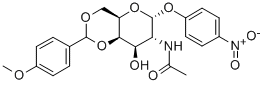 4-Nitrophenyl2-acetamido-2-deoxy-4,6-O-p-methoxybenzylidene-a-D-galactopyranoside Struktur