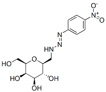 beta-D-galactopyranosylmethyl-4-nitrophenyltriazene Structure