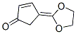 2-Cyclopenten-1-one,  4-(1,3-dioxolan-2-ylidene)- 结构式