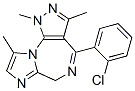 4-(2-Chlorophenyl)-1,6-dihydro-1,3,9-trimethylimidazo[1,2-a]pyrazolo[4,3-f][1,4]diazepine,59897-48-2,结构式