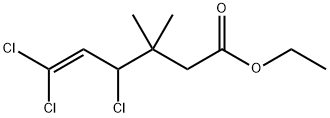 3.3-二甲基-4.6,6-三氯己烯[5]酸乙酯, 59897-92-6, 结构式
