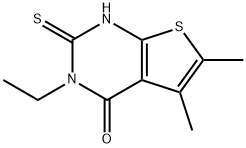 3-乙基-2-巯基-5,6-二甲基-3H-噻吩并-[2,3-D]嘧啶-4-酮,59898-60-1,结构式