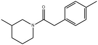 Piperidine, 3-methyl-1-[(4-methylphenyl)acetyl]- (9CI) 化学構造式